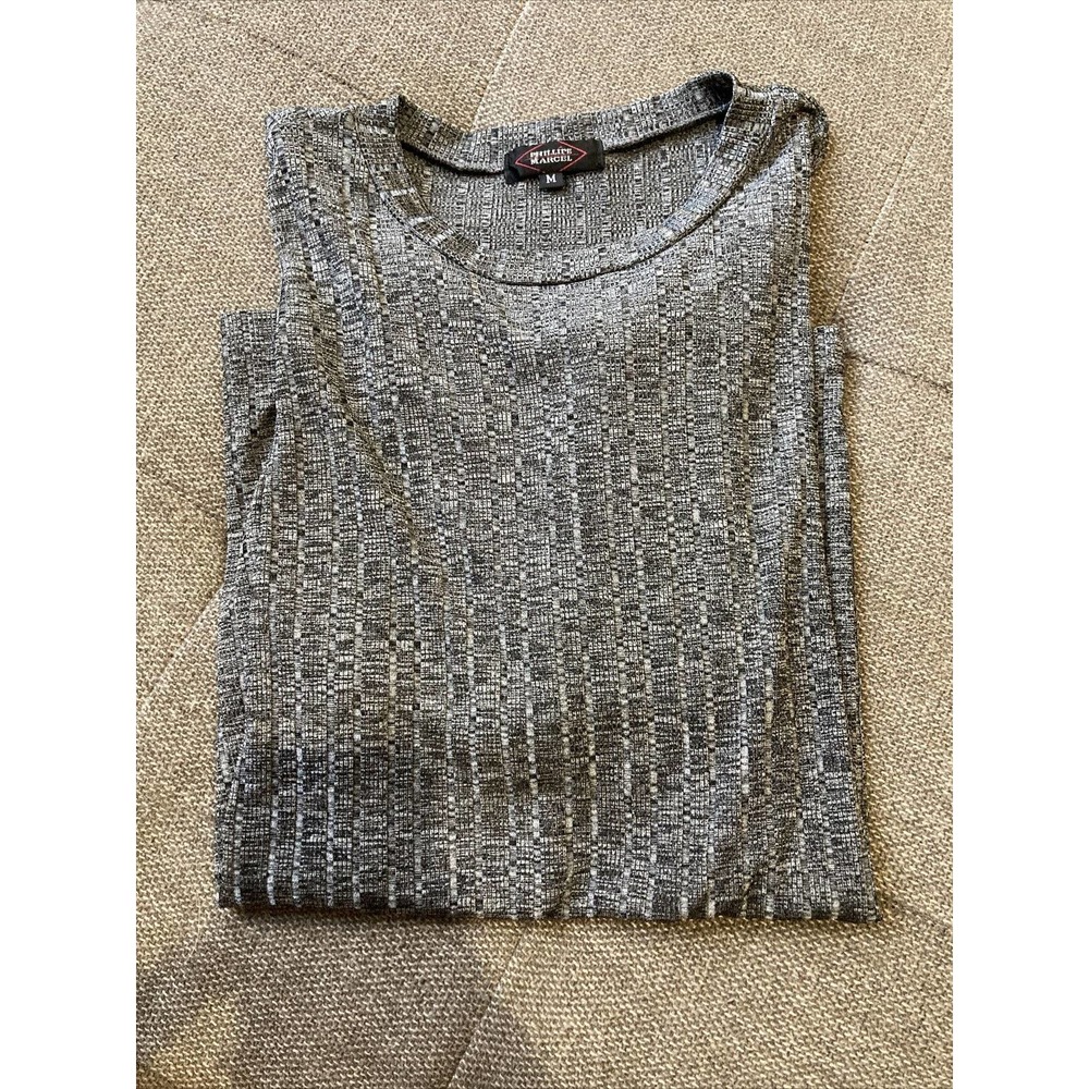 phillipes marcel basic Gray and black t-shirt size m